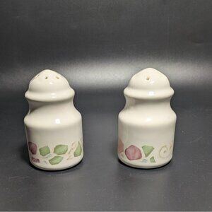 Pfaltzgraff Andalucia Salt & Pepper Shakers Ceramic Floral Design Vintage Set